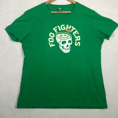 Buy Foo Fighters Tiki Drink Skull Happy Face Band Concert Merch T-shirt Women XXL • 21.01£