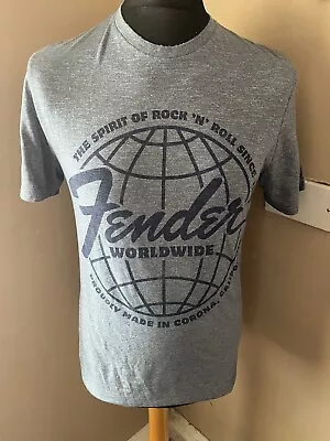 Buy FENDER DIFUZED OFFICIAL MENS HEATHER BLUE MUSIC T SHIRT SIZE Small • 10.99£