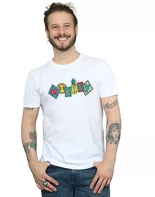 Buy Disney Men's Mickey Mouse Fruit Blocks T-Shirt • 13.99£