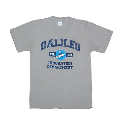 Buy PORT & COMPANY Galileo Innovation Dept USA T-Shirt Grey Short Sleeve Mens L • 7.99£