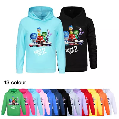 Buy Boys Girls Inside Out2 Hoodies Sweatshirt Kids Casual Jumper Pullover Tops 3-13Y • 8.99£