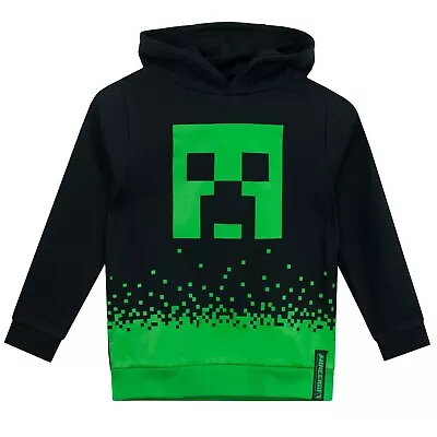 Buy Kids Minecraft Hoodie | Boys Creeper Sweatshirt | Gaming Hoodie For Boys • 20.99£