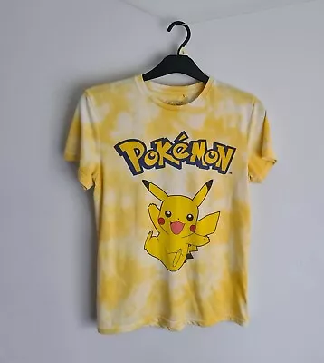 Buy OFFICIAL Pokémon Pikachu T-Shirt, With PeaceManClothing Yellow Tie Dye - Size M • 20£