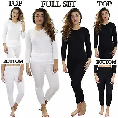 Buy Ladies Thermal Underwear Vest T-Shirt Full Sleeve Top Legging Bottoms Long Janes • 6.99£