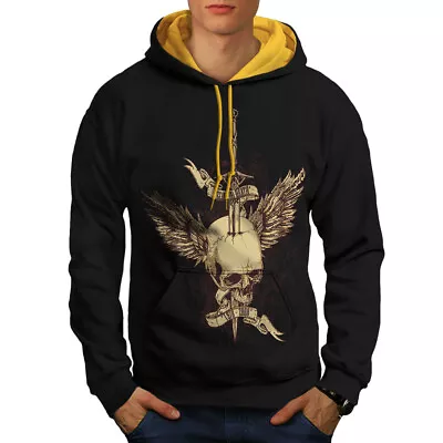 Buy Wellcoda Glory Death Angel Heaven Mens Contrast Hoodie • 32.99£