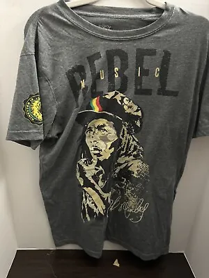 Buy Bob Marley T-shirt Rebel Music Gray Size L • 12.14£