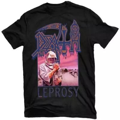 Buy Rare Death Leprosy T-Shirt Short Sleeve Cotton Black Unisex Shirts • 15.83£