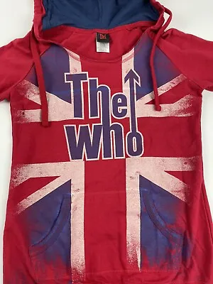 Buy The Who Live Nation Juniors Red SHORT SLEEVE Hoodie Sweatshirt Juniors Large • 23.34£