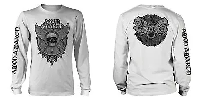 Buy Amon Amarth - Grey Skull (White) (NEW MENS LONG SLEEVE SHIRT ) • 27.08£