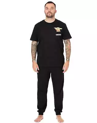 Buy Star Wars Black Grogu Short Sleeve Long Leg Pyjama Set (Mens) • 21.95£