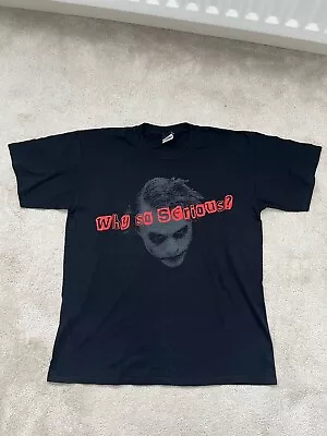 Buy The Dark Night - Joker T-Shirt - Why So Serious -  Mens Size Large - Black • 7.50£