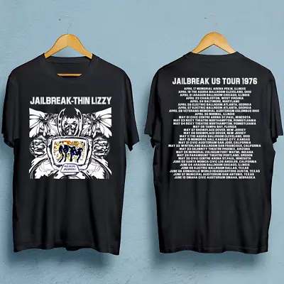 Buy Thin Lizzy Band 2 Sides Black T-shirt Short Sleeve All Sizes JJ3564 • 31.92£