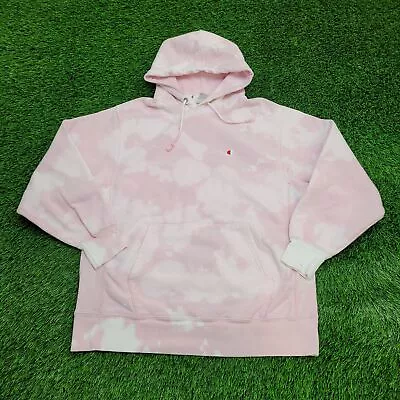 Buy Vintage 90s Champion Reverse-Weave Bleached Hoodie L 24x28 Embroidered C-Logo • 58.17£