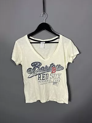 Buy BOSTON RED SOX T-Shirt - Size Small - Cream - Great Condition - Women’s • 12.99£