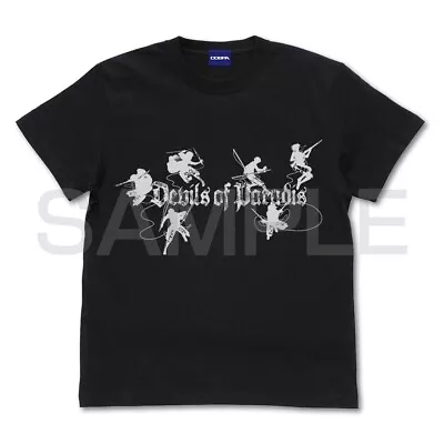 Buy Attack On Titan Devils Of Paradis Short Sleeve T-Shirt Size L Black Japan NEW • 61.76£