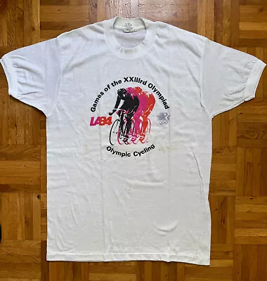 Buy 1984 LA Olympics Olympic Cycling T-Shirt • 10.98£