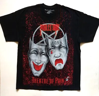 Buy MOTLEY CRUE T-Shirt RARE Embroidered Logo Theatre Of Pain Poison Ratt Skid Row • 29.87£