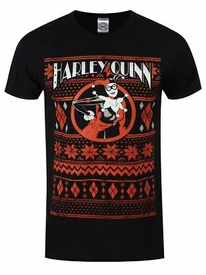 Buy Harley Quinn T-Shirt Fair Isle T-Shirt DC Comics T-Shirt Classic Harley Quinn • 9.99£