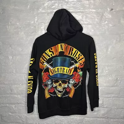 Buy Rock Tees Guns N Roses Nightrain Skull Zip Hoodie Sweatshirt Black S/M (38-40) • 29.99£