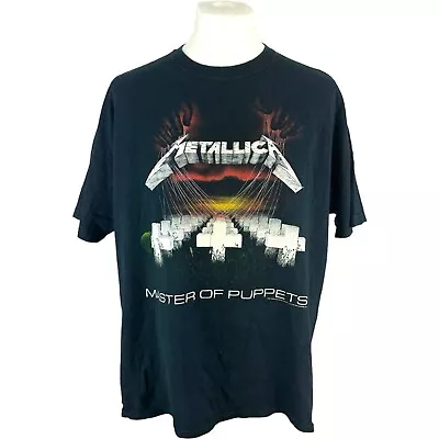 Buy Metallica T Shirt Black XL Vintage Master Of Puppets Band T Shirt Graphic XL • 22.50£