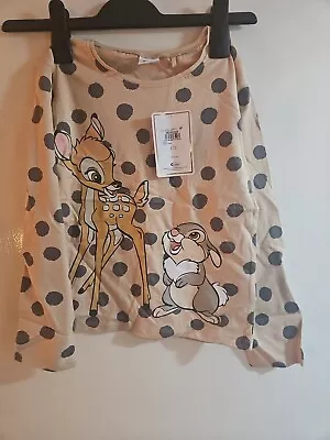 Buy Girls Disney Bamby Thumper  Long Sleeved T Shirt From Next Bnwt Size 6-7 Years  • 3.99£