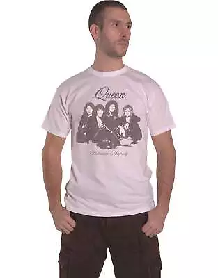 Buy Queen T Shirt Bohemian Rhapsody Portrait Band Logo New Official White • 16.95£
