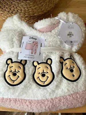 Buy Ladies Sherpa Fleece Pyjamas Disney Winnie The Pooh Women Warm Cosy PJs XS 6-8 • 25£