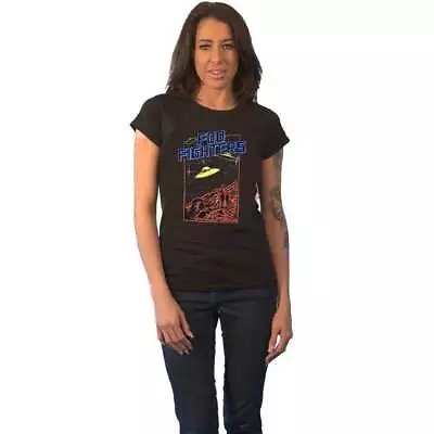 Buy Foo Fighters T Shirt UFO 2015 European Tour New Official Womens Skinny Fit Black • 15.95£