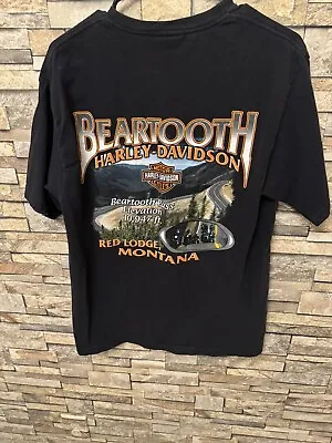 Buy Harley-Davidson T-Shirt Mens Medium M T-Shirt Beartooth Pass Montana Motorcycle • 23.34£