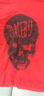 Buy PLACEBO - Skull -Rock  T-Shirt - Red - Medium Gildan Excellent Condition  • 23.95£