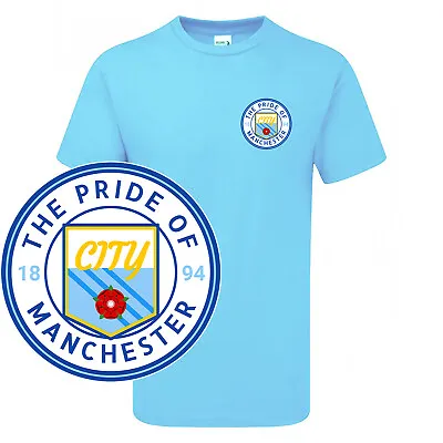 Buy CITY Pride Of Manchester Fanmade Crest Tshirt Mens & Womens • 13.95£