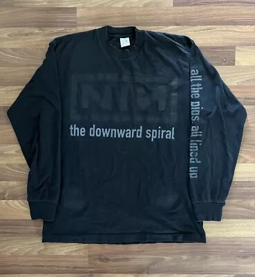 Buy Vintage 1994 Nine Inch Nails The Downward Spiral Longsleeve T-shirt XL • 373.44£