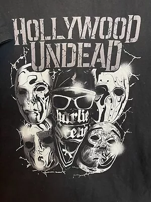 Buy Hollywood Undead Band Masks Unisex Gift Vintage Black T-Shirt Adult XL • 16.77£