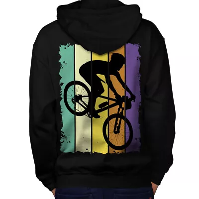 Buy Wellcoda Cyclist Silhouette Biking Passion Mens Hoodie • 28.99£