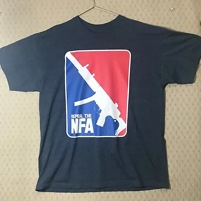 Buy Repeal The NFA National Firearms Act SHIRT XXL Blue Cotton Blend NRA Weapons Gun • 13.07£