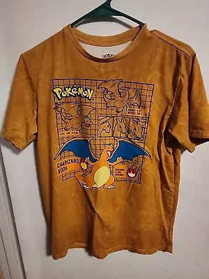 Buy Boys Charizard Graphic T-Shirt Size XL (14/16) Orange Pokemon • 13.19£