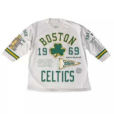 Buy Vintage Long Gone 1969 Boston Celtics T Shirt AOP All Over Print NBA XL • 79.99£