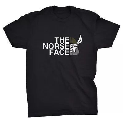 Buy The Norse Face Funny Viking Logo T-Shirt • 15.99£