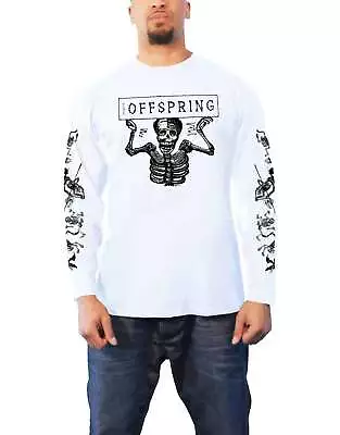 Buy The Offspring T Shirt Skeletons Band Logo New Official Mens White Long Sleeve • 24.95£