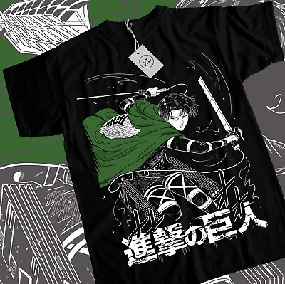 Buy Levi Shingeki T-shirt No Kyojin Attack On Titan  Anime AOT Horror Shirt All Size • 17.89£