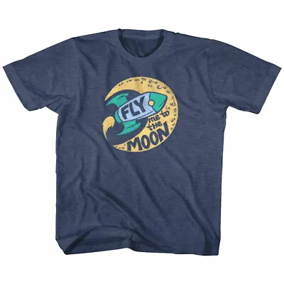 Buy Cosmic Society Fly Me To The Moon Kids T Shirt Toddler Space Rocket Shuttle UFO • 17.50£