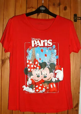 Buy Genuine Disney T Shirt Red Mickey Mouse Ladies Unworn Xxl Disney Paris Store • 15£