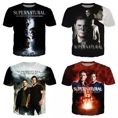 Buy Fashion TV Supernatural Series 3D Print T-Shirt Women/Men‘s Casual Short Sleeve • 8.72£