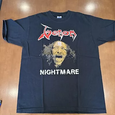 Buy Vintage Rare Venom Nightmare Black Metal T Shirt L Bathory Mayhem 90s B1 • 120.23£