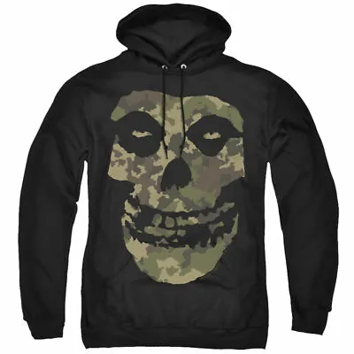 Buy Misfits Camo Skull Hoodie Sweatshirt Mens Licensed Rock N Roll Retro Band Black • 29.40£