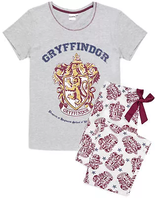 Buy Harry Potter Grey Gryffindor Short Sleeve Long Leg Pyjama Set (Womens) • 19.95£