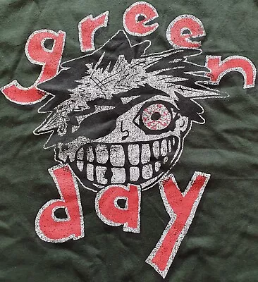 Buy Green Day 'The Saviours Tour' Official Merchandise T-Shirt Bottle Green XL New! • 43£