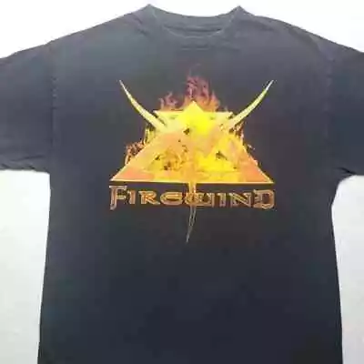 Buy Vintage Firewind Greek Power Metal Band T-Shirt Men's Size XL Black Short Sleeve • 16.66£