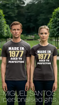 Buy Made In 1977 Aged To Perfection T-shirt Vintage Birthday Shirt Humorous Tee • 15.95£