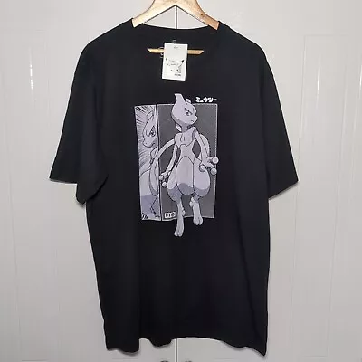 Buy Men's Pokemon Mewtwo Oversized T-Shirt Black 100% Cotton Streetwear Tee Size XL • 29.99£